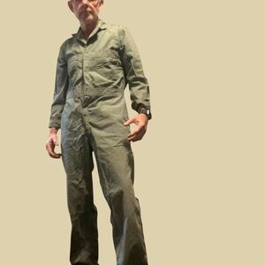 Vintage Men's Light Green Coveralls